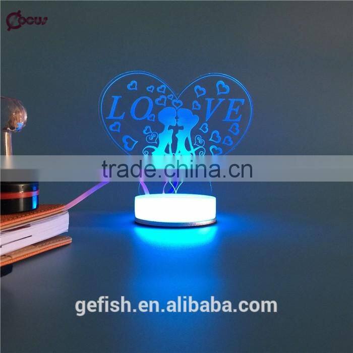 Hot acrylic 3D lamp for Christmas gift