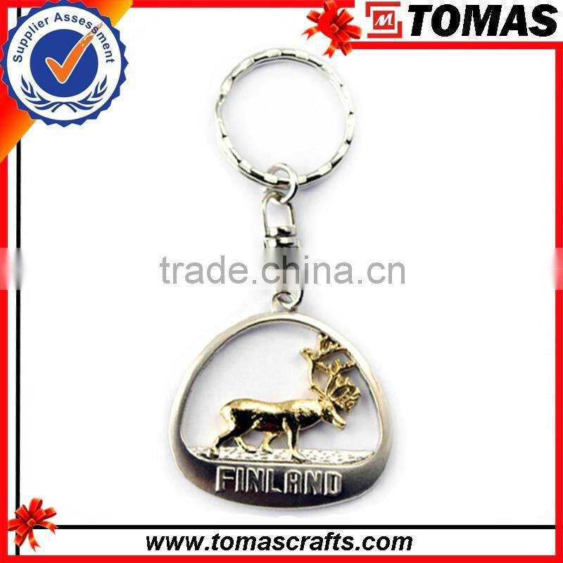 Hot sale Brand OEM round shaped custom metal keychain