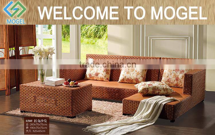 Customised Used Wicker Balcony L Shaped Recliner Sofa