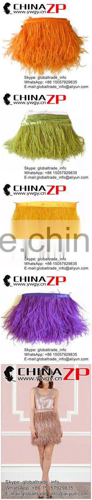ZPDECOR Trade Assurance Ostrich Feather Size 5-6 Lnch Long ostrich feather trim