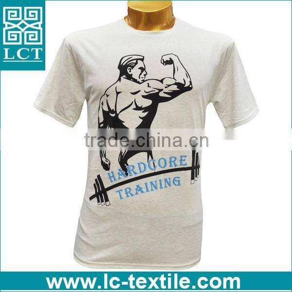 custom printing breathable fitness GYM hemp tee shirt