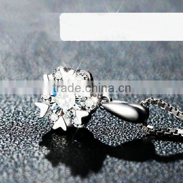 Hot Sales Snowflakes Zircon Necklace Pendant Wholesale ZTB 0082
