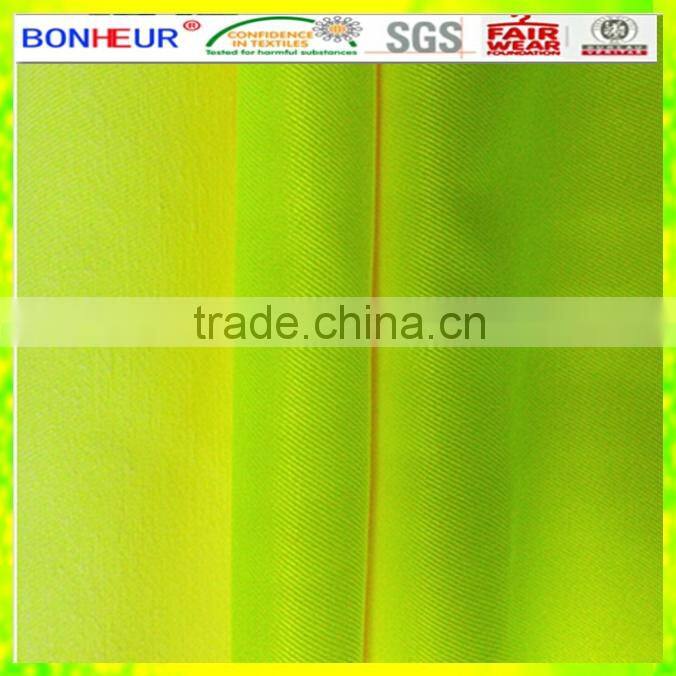hi vis yellow CVC coating fabric for work jacket TPC254