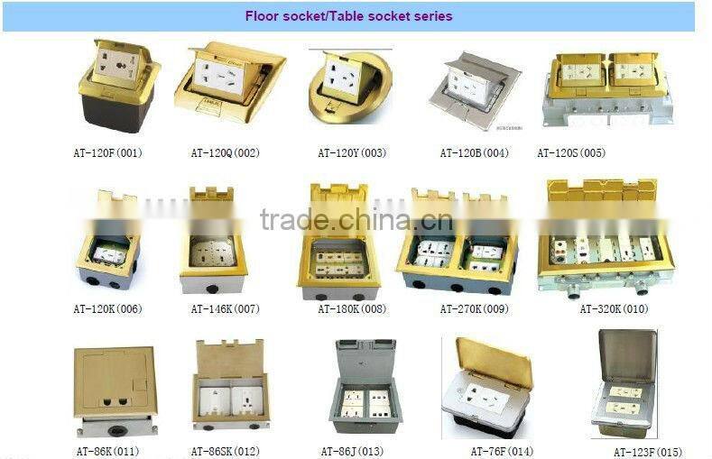 flat push type floor plug sockets