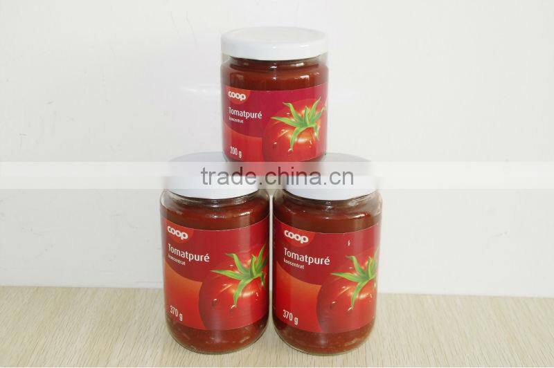Competitive tomato paste in glass 370gx12bottles