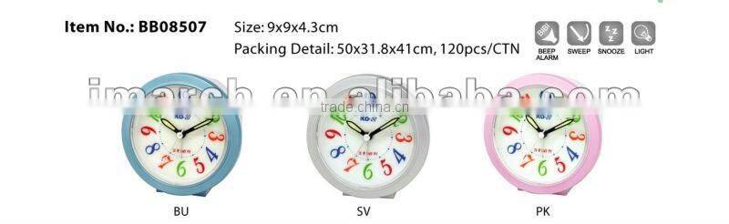 Beep alarm clocks/Numbers light up table alarm clock
