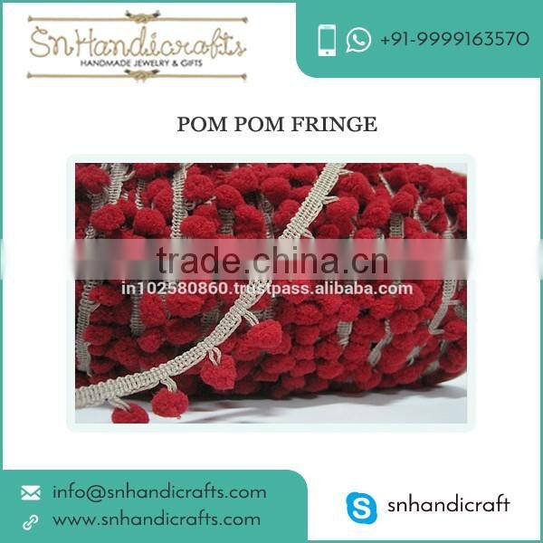 Good Quality High Grade and Super Selling Pom Pom Fringe at Good Market Rate
