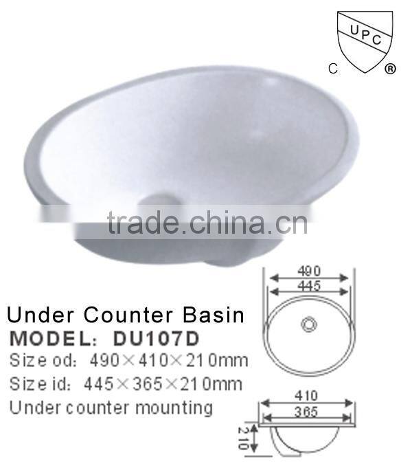 made in China bathroom sinks vanity upc sink DU105