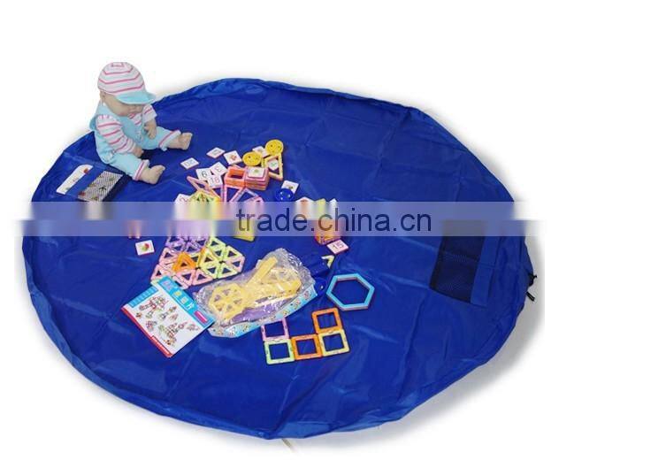 Wholesale portable toy storage mat for children, toy organizer bag quick pouch