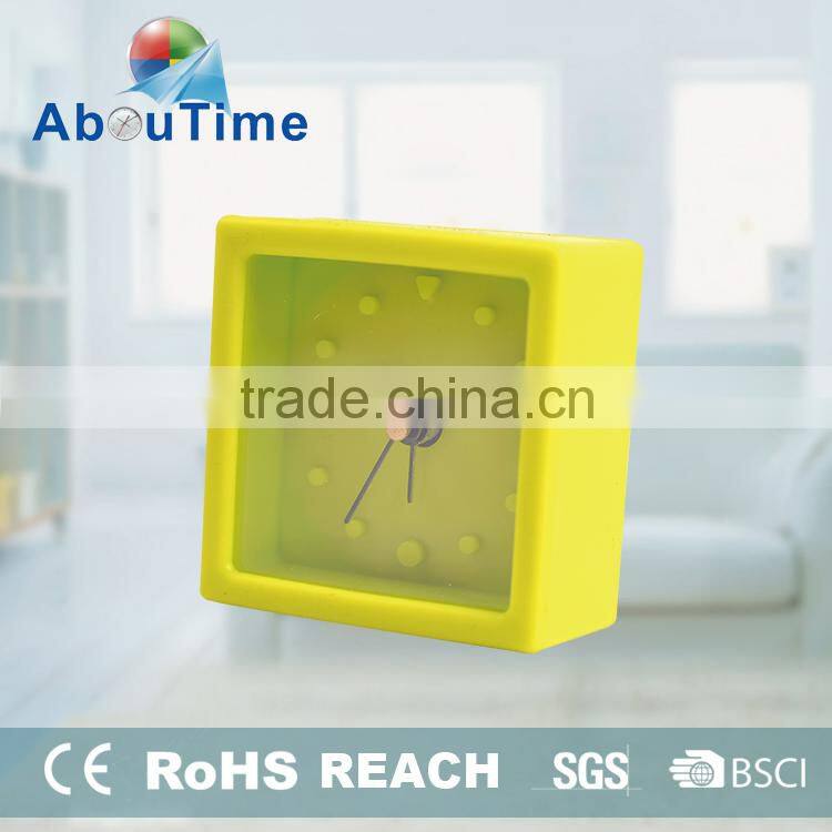 Modern funny silicone alarm table clock for promotion