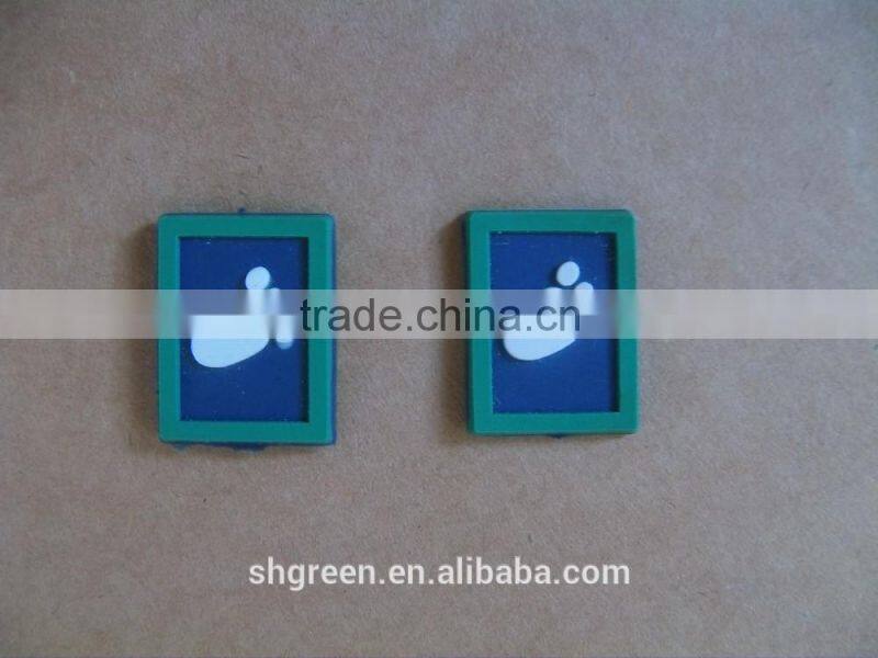 Sightly monkey logo silicone rubber tag for hoodies&sweatshirt