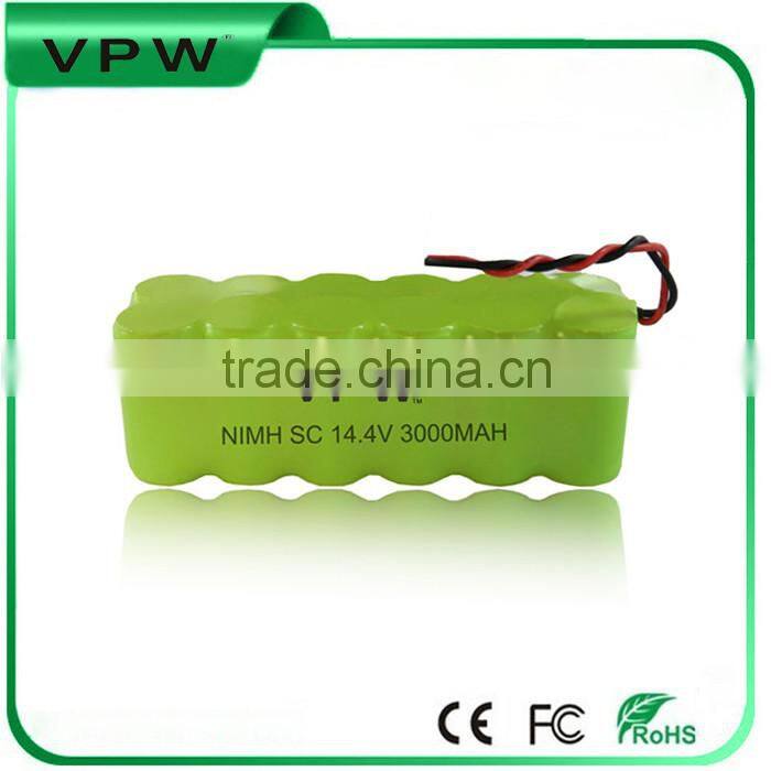 best price SC 3000mah 14.4v/14.4v 800mah aa nimh battery pack for power tool