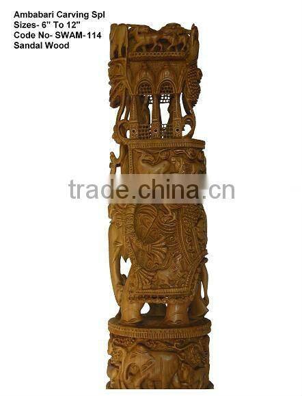 Wooden elephant sculpture animal sculpture