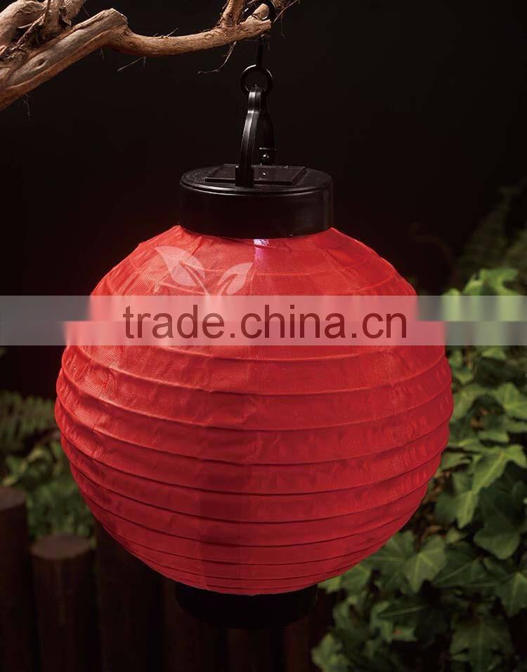 decorative lantern traditional style, red color globe lantern led, solar power Chinese lantern led