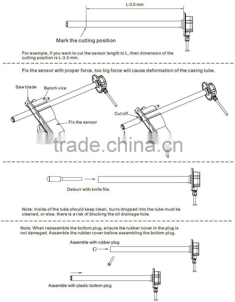 FLS2-700 Factory manufacture auto level transmitter fuel level sensor for truck