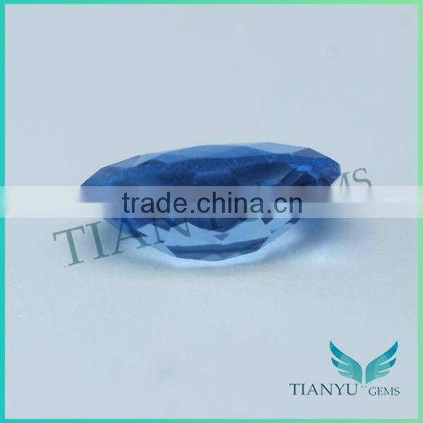 aaa quality 107# oval shape dark sapphire blue lab creat spinel