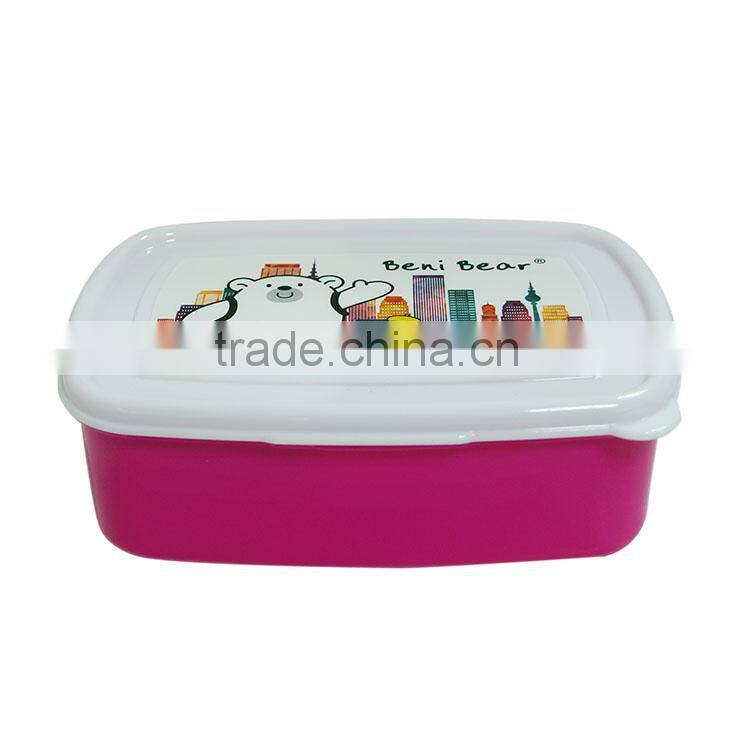 Custom Lunch Box Plastic with fork and spoon and inner box