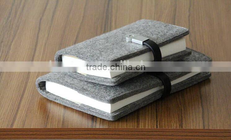 wool felt usb notebook with 2GB usb flash drive