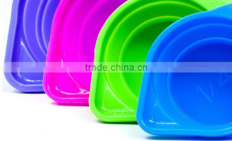 Colorful Kitchen Hot Selling Silicone collapsible Measuring Cups custom silicone cup