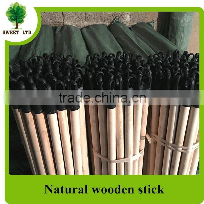 2016 Smooth surface natural shovel handles with plastic cap for sweeping tools