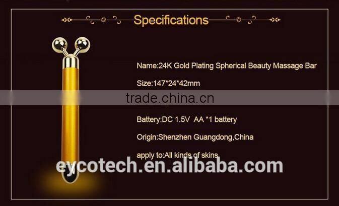 Face Lifting home use facial massage machine Beauty Bar Vibration 24k gold beauty bar