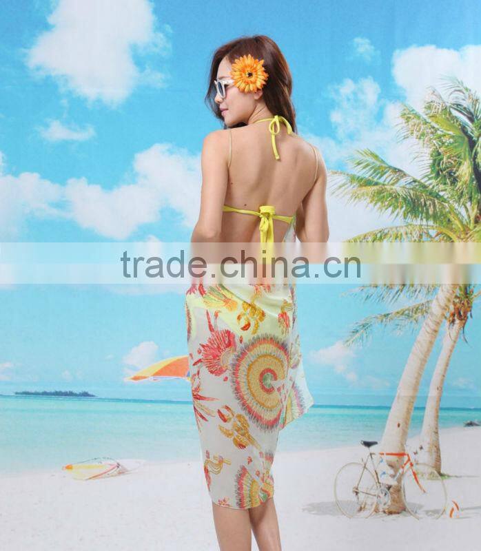 New Sexy Open Back One Piece Wrap Beach Dress Swim Wear Bikini Cover Up Summer Dress Online