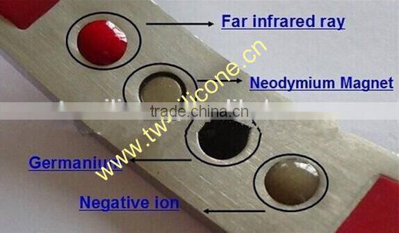 Hot sale sports magnetic silicone bracelet with metal