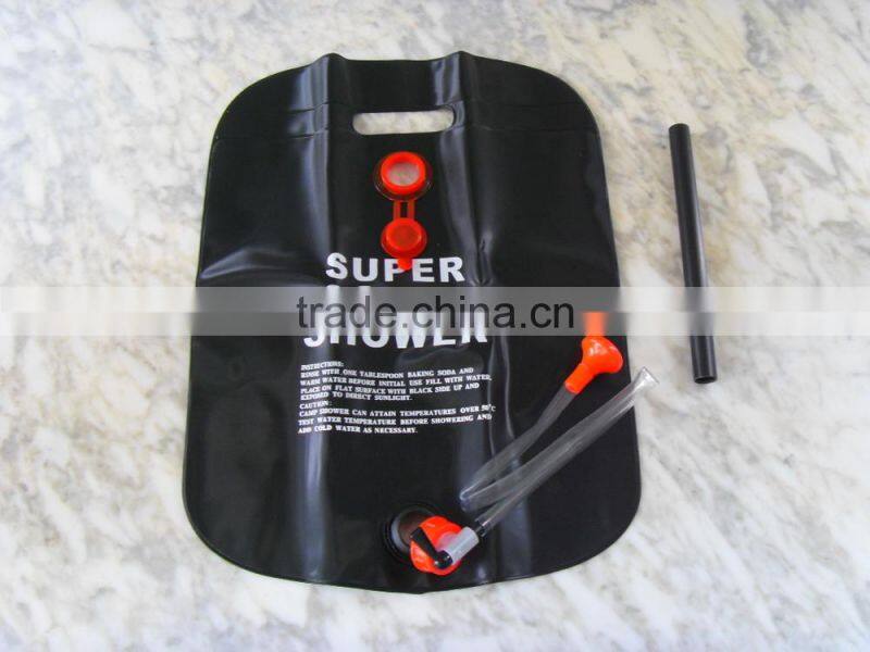 10L Popular outdoor PVC solar shower bag/solar outdoor shower