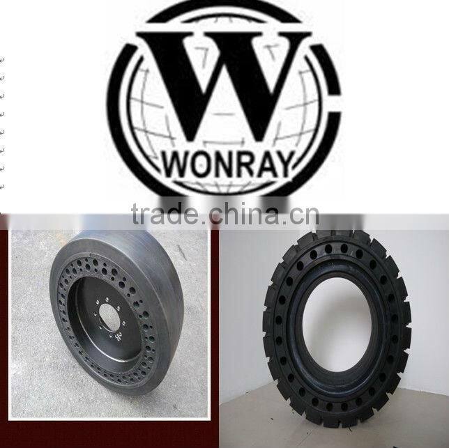 6.00-9 airless solid pneumatic tires with holes
