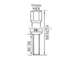Automobile wheel hub screw