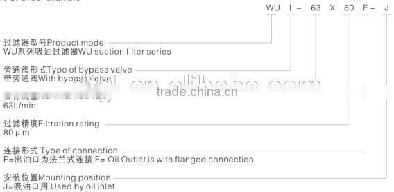 Online Shopping Leemin Hydraulic Filter WU Suction Oil Filter For Excavator