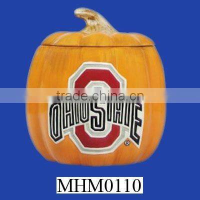 Human face Ceramic Pumpkin Jar