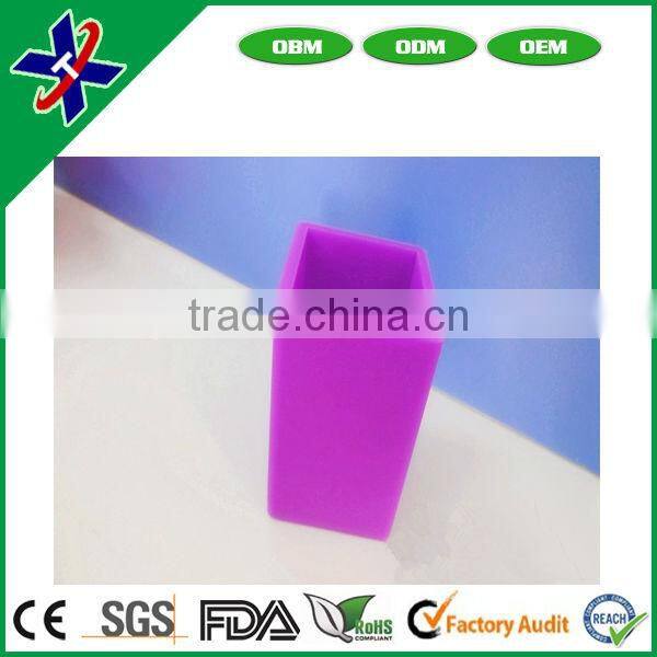 colorful silicone pen container logo can be printed