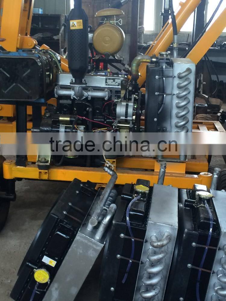 hydraulic pile driver for expressway guardrail