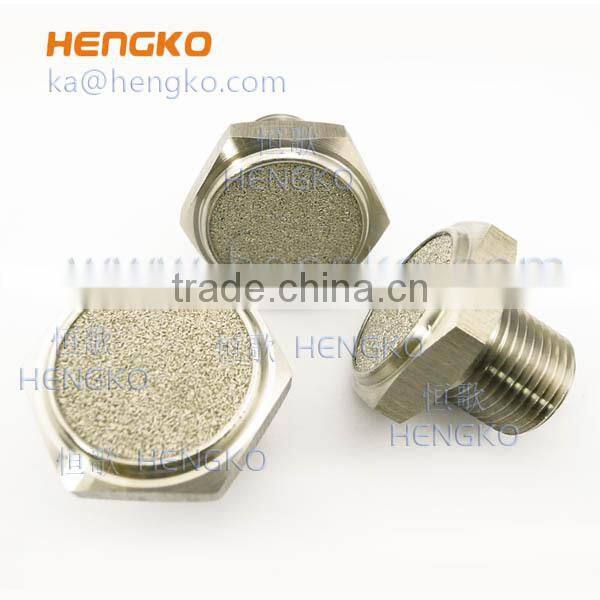 Sintered ss brass screen breather vent pneumatic air muffler