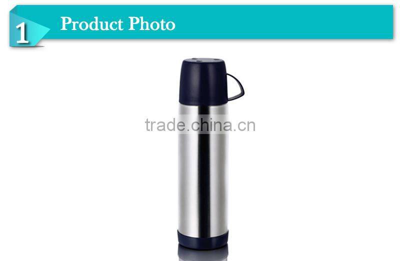 Fancy stainless steel double wall vacuum flask with cup