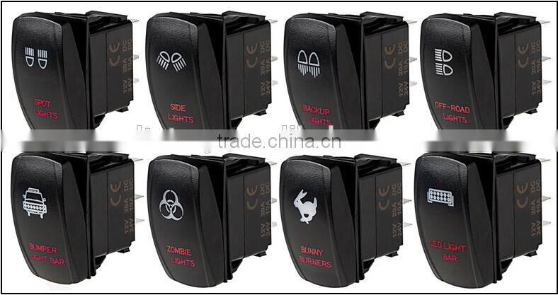 Marine waterproof Rocker switch 12V 24V ON/OFF laser switch