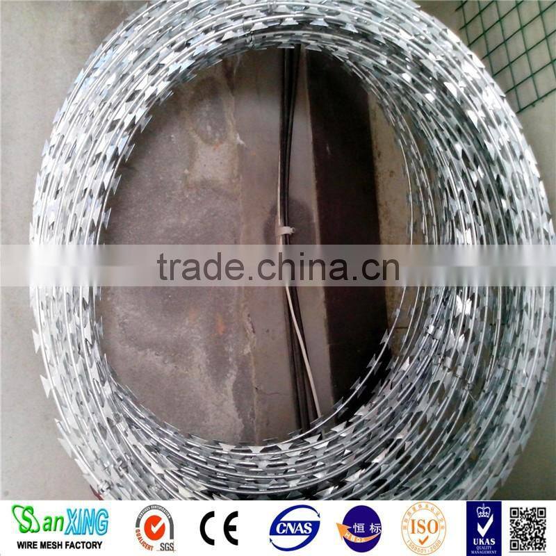 Galvanized Razor Barbed Wire/Safety razor blade fence