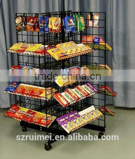 customized multi-layer supermarket snack rack