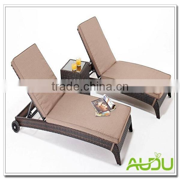 Audu Seaside Garden Set,Seaside Outside Double Sun Lounger Garden Set