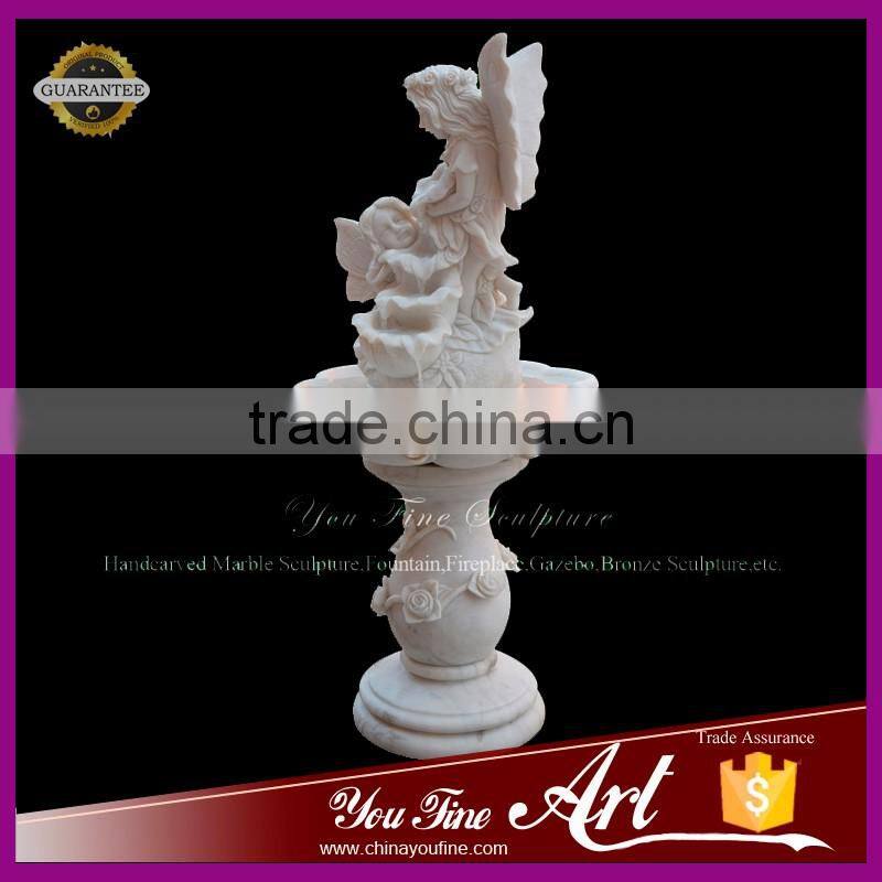 oudoor garden marble fountain with girls