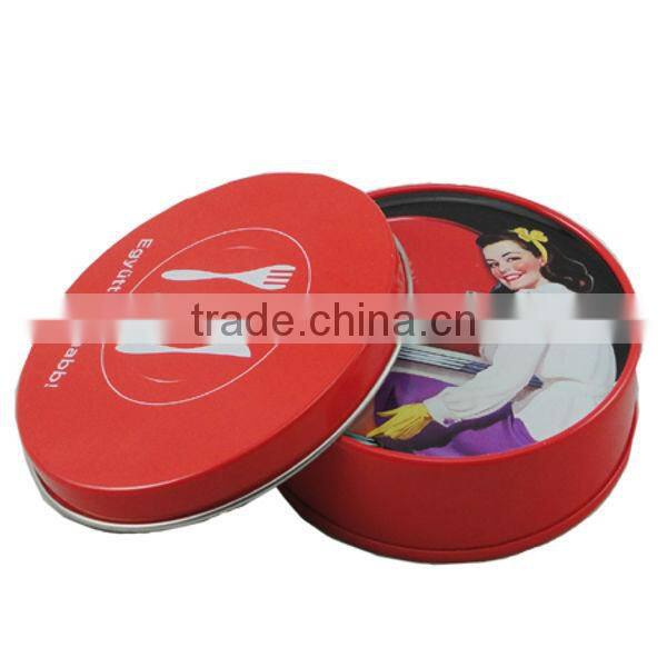 round tin coaster