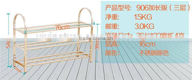 5 tiers stainless steel square tube shoes storage orginaze