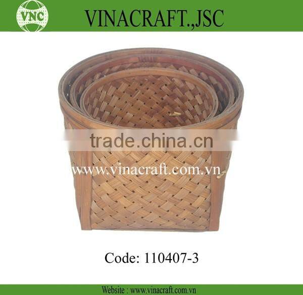 Nice bamboo waste basket for office