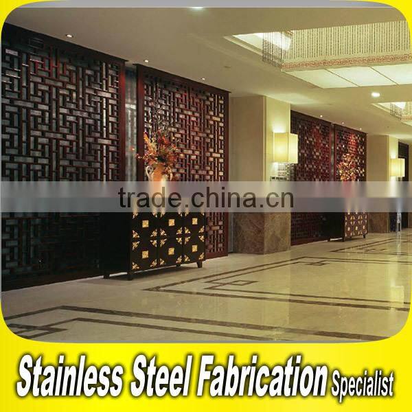 Decorative Laser Cut Stainless Steel Hall Partition