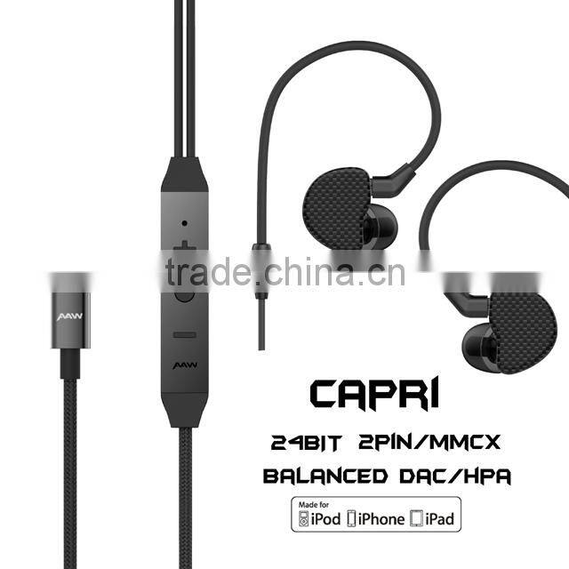 High Quality Stereo Sound Professional Earphone For iPhone 7, MFI Approval 8.2mm In-ear Headphone For iPhone 7/7Plus