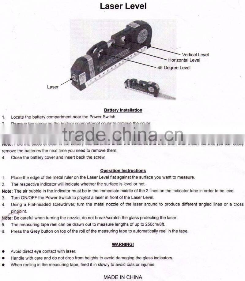 High Precision Professional Laser Level, Factory Wholesale Cheap Horizontal And Vertical Laser Level
