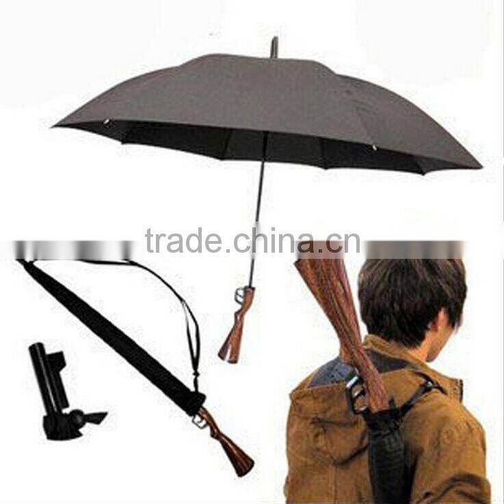 Personality Hunter Hunting Gift Creative Handle Rifle Gun Style Auto Umbrella