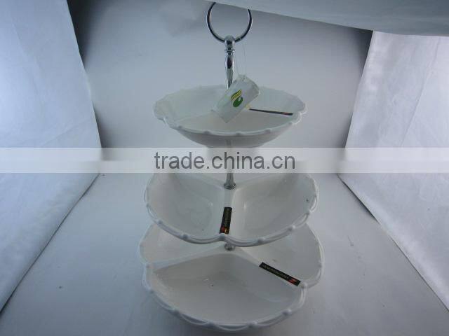 Cake stand with woonden handle for weeding/party/daily use