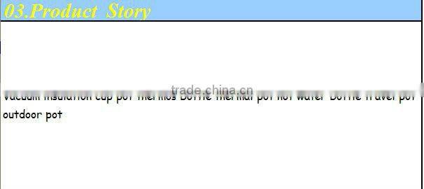 Vacuum insulation cup pot thermos bottle thermal pot hot water bottle travel pot outdoor pot